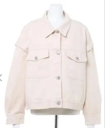 잉그 INGNI 아이보리 데님 자켓 숏 기장