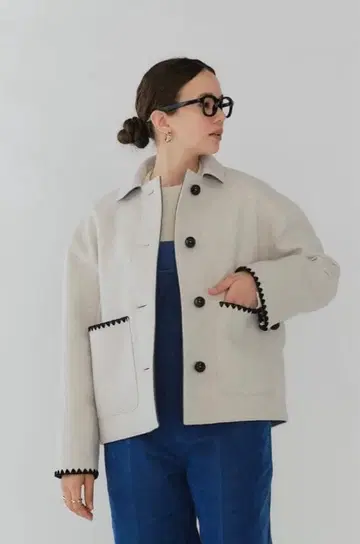 [ 새상품 ] Yori 2025AW 하마구리 코트 라이트 그레이