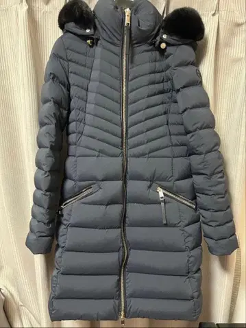 TOMMY HILFIGER 후드 부착 롱 다운 자켓