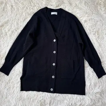 SLOBE IENA 워셔블 밀라노 리브 가디건 22년 가을/겨울 블랙