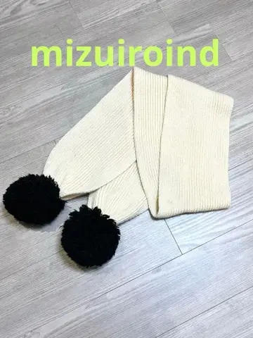 미즈이로 인드 폼폼 머플러 울