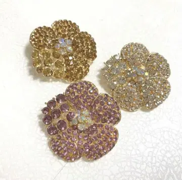 최종 처분! 정가 9900 큐빅 플라워 브로치 3세트