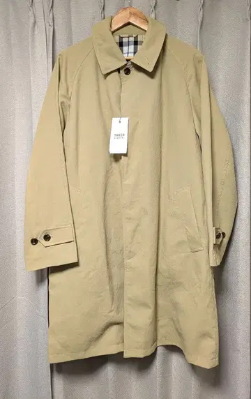 택 포함 새상품 다케오 키쿠치 베이지 스텐카라 코트