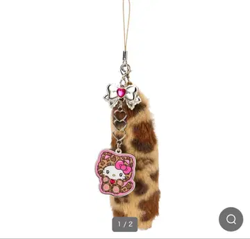 산리오 갸루 고양이 디자인 시리즈 스트랩 헬로키티 꼬리