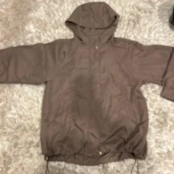 GLOBAL WORK 브라운 후드 부착 마운틴 파카