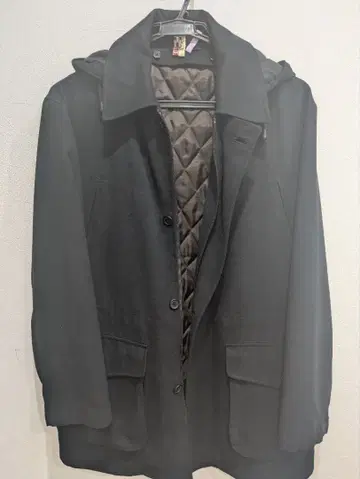 고타이리쿠 블랙 후드 부착 자켓