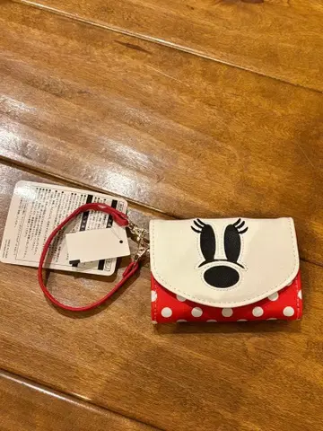 미니 마우스 빨간색 도트 지갑