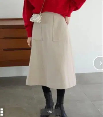 슬로브 이에나 소프트 멜톤 플레어 스커트 4