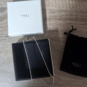 TEN 실버 목걸이 상자 파우치 포함