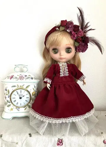 핸드메이드 네오 브라이스 벨벳 와인 컬러 아웃핏 세트