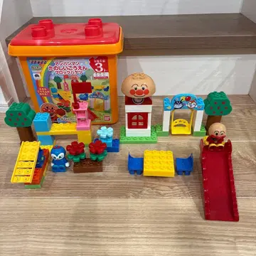 블록 라보 호빵맨 즐거운 공원 블록 바케츠