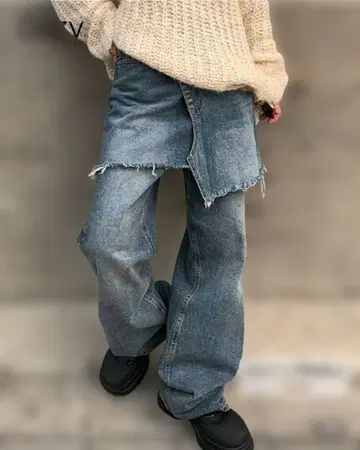 SHEIN 데님 스커트 팬츠 M