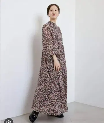 플라워 프린트 보텀 드레스 36