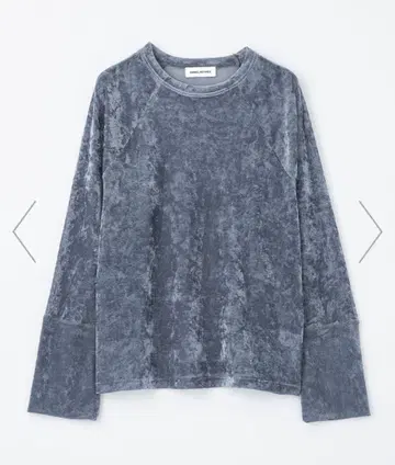 EM 기모 튤 크루 넥 풀오버 그레이 벨로아 느낌