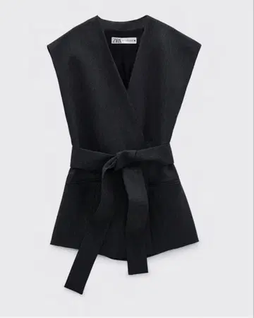 ZARA ZARA 베스트 베스트 한 번 착용 블랙