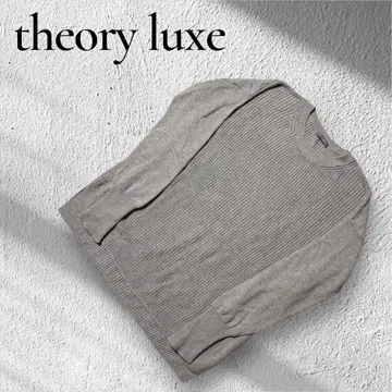 [ 새상품급 ] theory luxe 리브 스웨터 긴팔 그레이 38