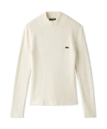 SNIDEL 스나이델 LACOSTE 하이넥 리브 니트 풀오버