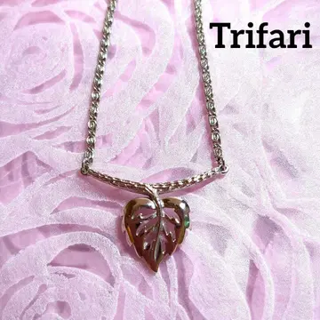 TRIFARI 실버톤 목걸이 리프 빈티지 새상품급
