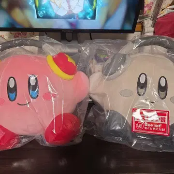 커비 봉제 인형 세트 핑크 그레이 라스트 원