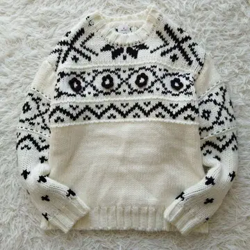 컨디션 최상 메리제니 꽃 노르딕 니트 풀오버