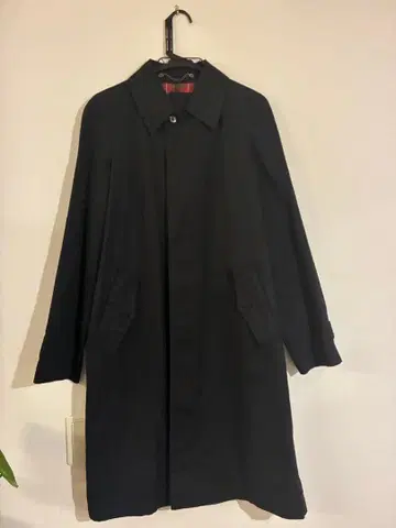 블랙 스텐카라 코트 허리 벨트 포함