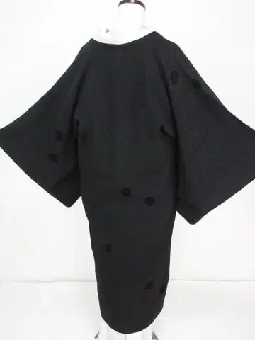 앤티크! 상태 좋음*윤하 비로드*블랙*롱 코트*121cm*화장 65