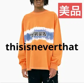 [ 새상품급 ] thisisneverthat 오렌지 타이다이 롱T셔츠 S