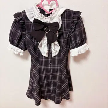 Secret Honey 액세서리 리본 프릴 반팔 셋업 시크릿허니