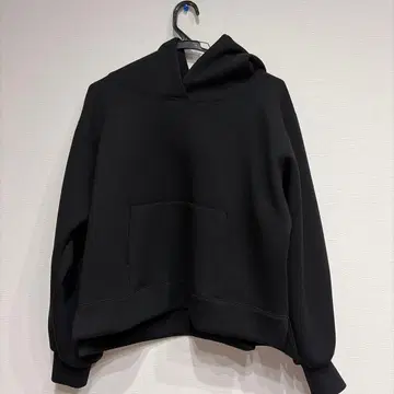 allureville 블랙 후드티 후드 부착