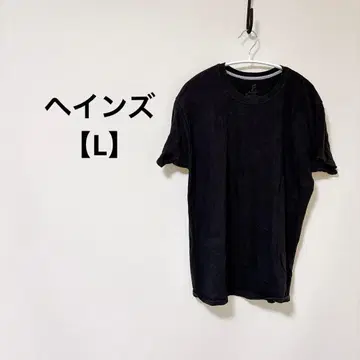 헤인즈 [ L ] 블랙 슬림핏 T셔츠