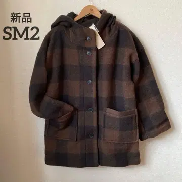 새상품 사만사 모스모스 체크 코트