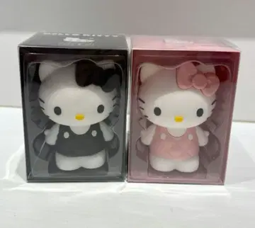 로리즈팜 키티 퀼팅 피규어 핑크 블랙 세트