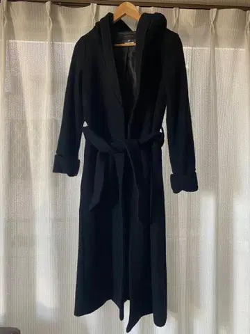 TODAYFUL 후드 부착 롱 코트 36 블랙