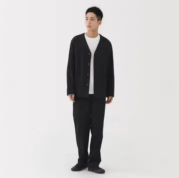 무인양품 가로 세로 스트레치 기모 헤링본 셋업 상의:L 하의:M