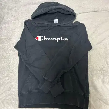 Champion 블랙 후드티 L 사이즈