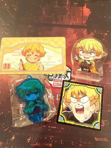 귀멸의 칼날 키메츠 식당 랜덤샵풍 카드와 굿즈 여러가지 아가츠마 젠이츠