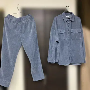 위고 WEGO 코듀로이 상하의 셋업 긴팔 자켓풍 셔츠 루즈핏 팬츠