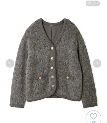 snidel 퍼라이크 미들 니트 자켓