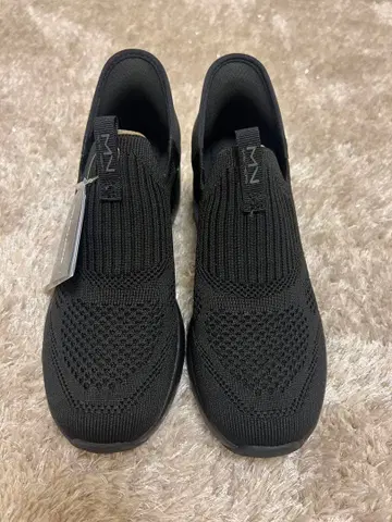 SKECHERS 블랙 핸즈프리 슬립인즈 스니커즈