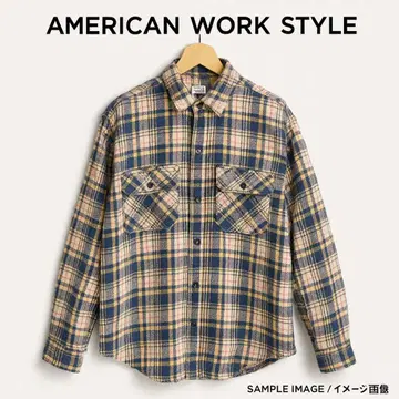 SUGAR CANE 플란넬 셔츠 L 두꺼운 원단 체크 새상품급