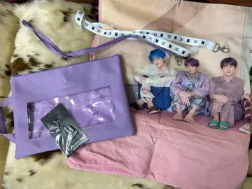 공식 BTS FC 굿즈 롱 쿠션 커버 파우치 넥스트랩