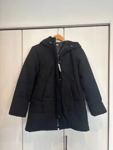 미사용품 글로벌 워크 후드 부착 코트 블랙