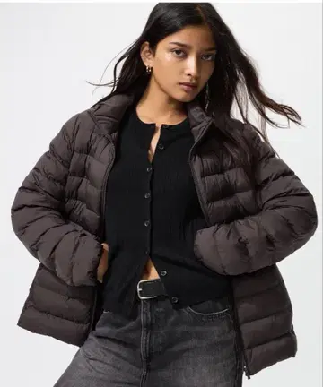 UNIQLO 퍼프 테크 자켓 다크 브라운 XXL