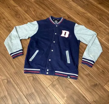 디키즈 네이비 그레이 바시티 자켓 D 자수