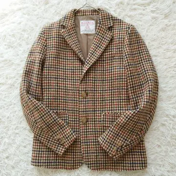 컨디션 최상 빔즈 보이 x 해리스 트위드 하운드투스 울 자켓