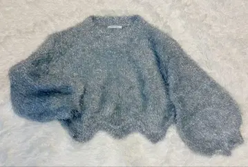 REDYAZEL 실버 볼륨 슬리브 니트