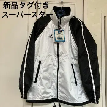 택 포함 새상품 SUPERSTAR 나일론 자켓 화이트/블랙 S 남녀 공용