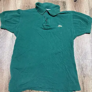 MADE IN FRANCE Lacoste 다크 그린 피케 셔츠