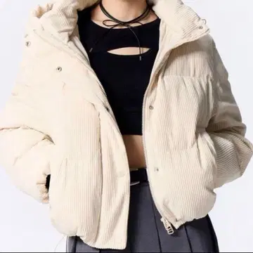 XL 히트 패디드 코듀로이 블루종