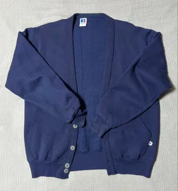 러셀 맨투맨 가디건 90S [ USA 제 ] 네이비